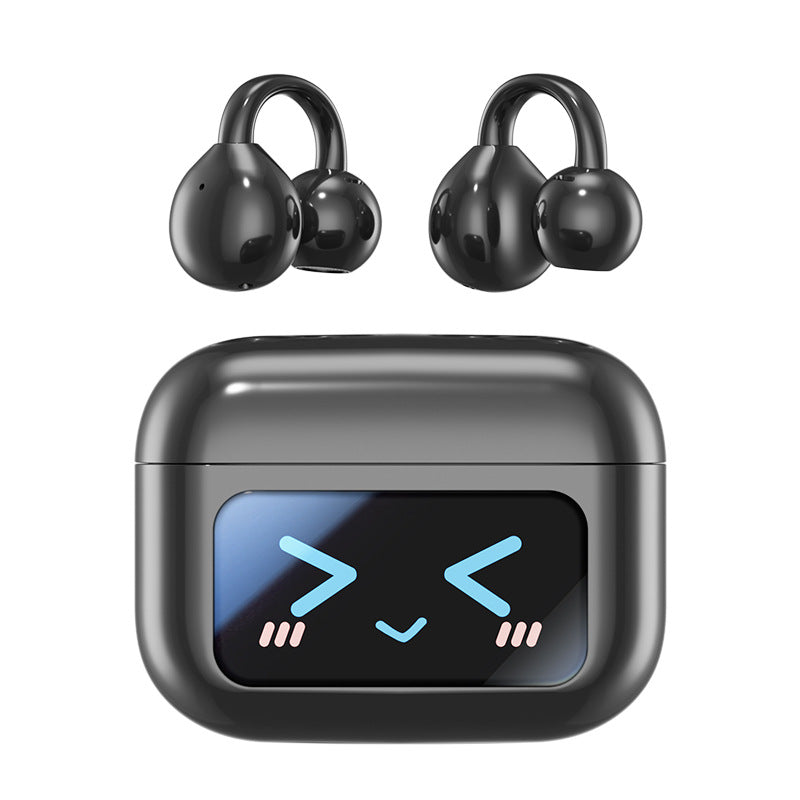 Wireless Ear Clip Bluetooth Headset, AI Simultaneous Translation, Color Touch Screen, Waterproof & Noise Reduction