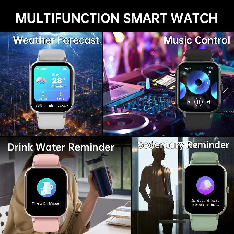 Smart Watch, 1.83 HD Display Clear and vibrant screen, Bluetooth Call Make and receive calls directly from the watch, Multi-function Modes, Remote Control Self-timer, Waterproof