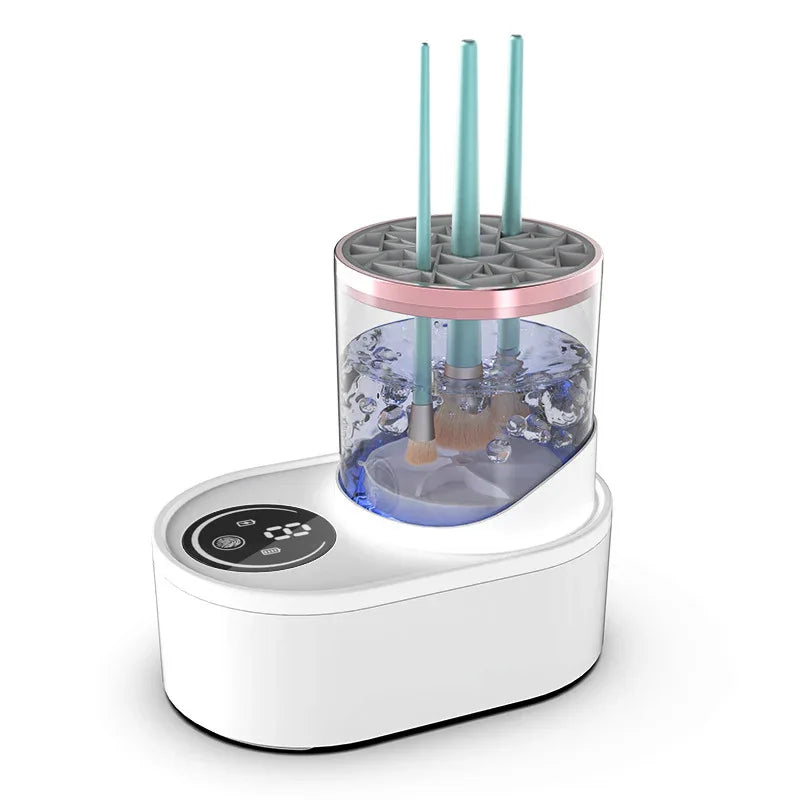 Electric Brush Cleaner with Automatic Cleaning and Drying Function - Compact Multi-Purpose Design for Beauty Tools - ZeeTec Store