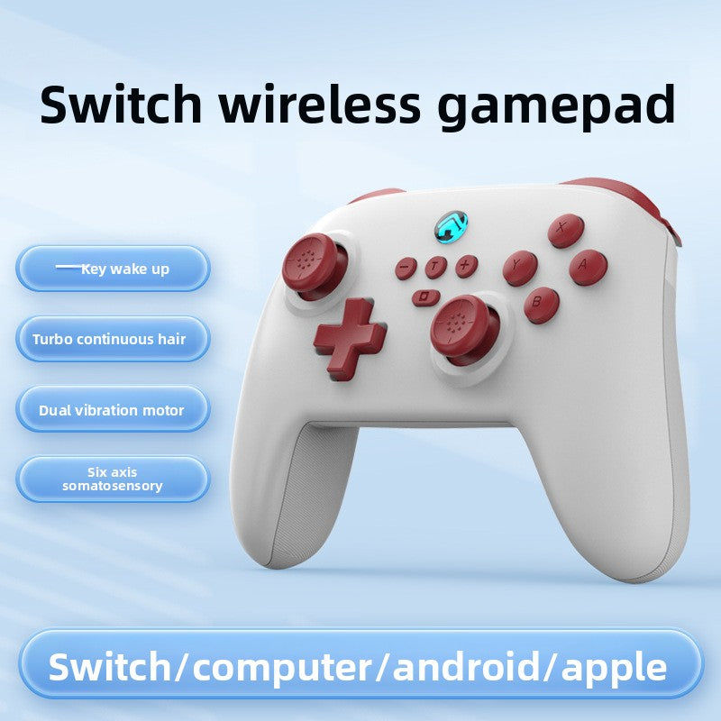 With wake-up vibration sensor gaming controller, Advanced Controls, Precision 3D Joystick, Triple Connection Modes, Adjustable Vibration, Compatible with Switch, Android, Apple (iOS 13/14/15, Mac OS MFI mode), and PC