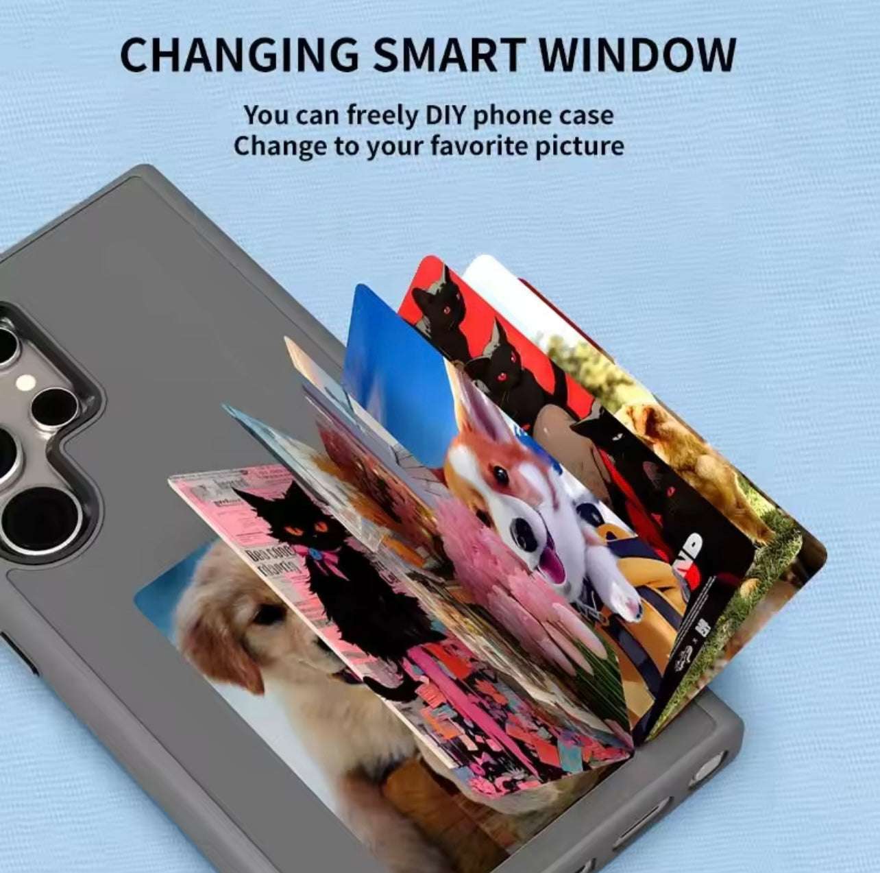 Samsung case, DIY Four-Color E-Ink Screen, Passive NFC Technology, Customisable Display, Durable Protection, for Samsung Galaxy S25Ultra S24 S23 Frosted High-End