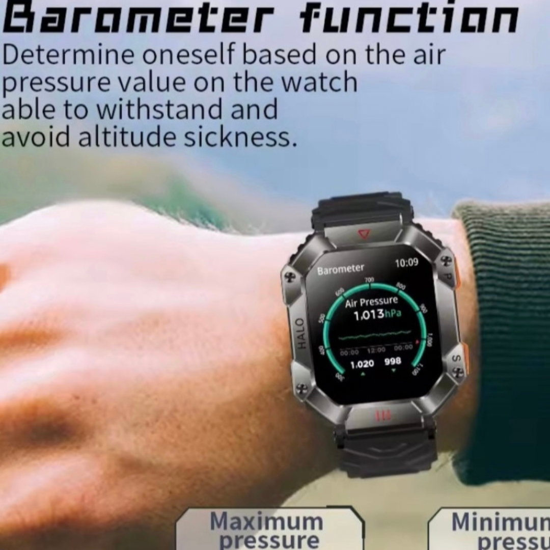 High Quality Durable Smartwatch, 2” High Definition IPS Screen, Bluetooth Call & Smart Notifications, Large Battery, Sports & Health Tracking, Compass & Waterproof Sports Design – Outdoor Electronic Watch