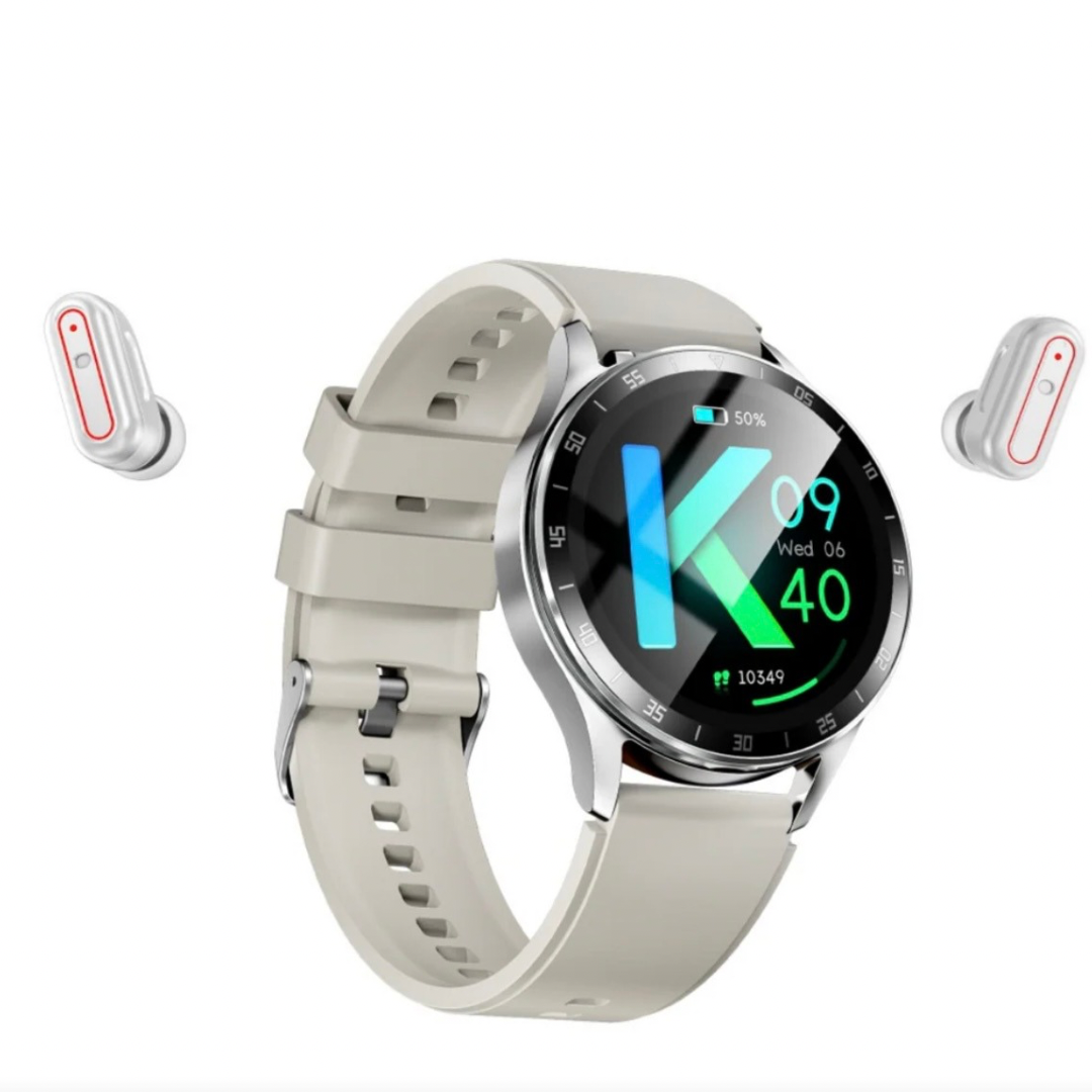 Smart Watch,1.39” Full-Touch HD Display with Built-in Wireless Earbuds, 📞 Bluetooth Calling (Dial Answer Reject)| 🩺 Heart Rate Monitoring| 📷 Shake to Take Photo| 🔔 Call & Message Alerts,Long life battery up to 7 days,Compatible with IOS & Android