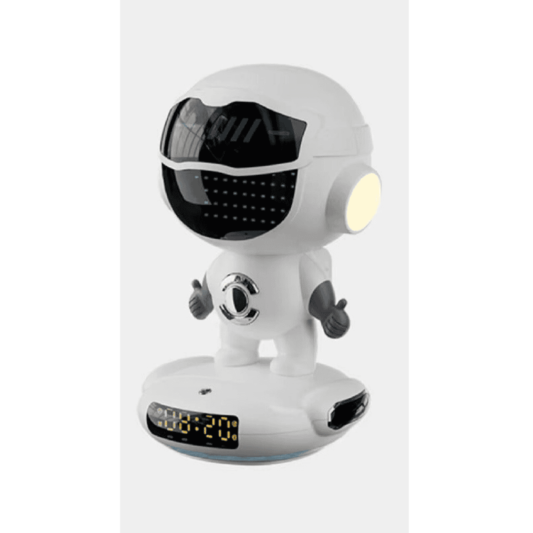Smart AI Robot, Intelligent Conversation Wireless Speaker, AI Empowered Voice Interaction, Powerful AI Voice Model, Smart Life Assistant, Night Atmosphere Light, Long-Lasting Battery Life, Multi-Function Entertainment Hub, Premium Design & Durability