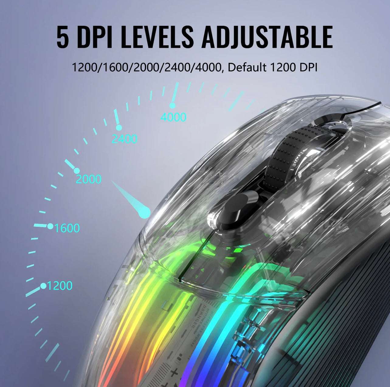 Attack Shark X2 Pro Gaming Mouse, Tri-Mode Wireless 2.4GHz/Bluetooth/Wired, 4000 DPI, RGB Lighting, Silent Clicks, Charging Dock