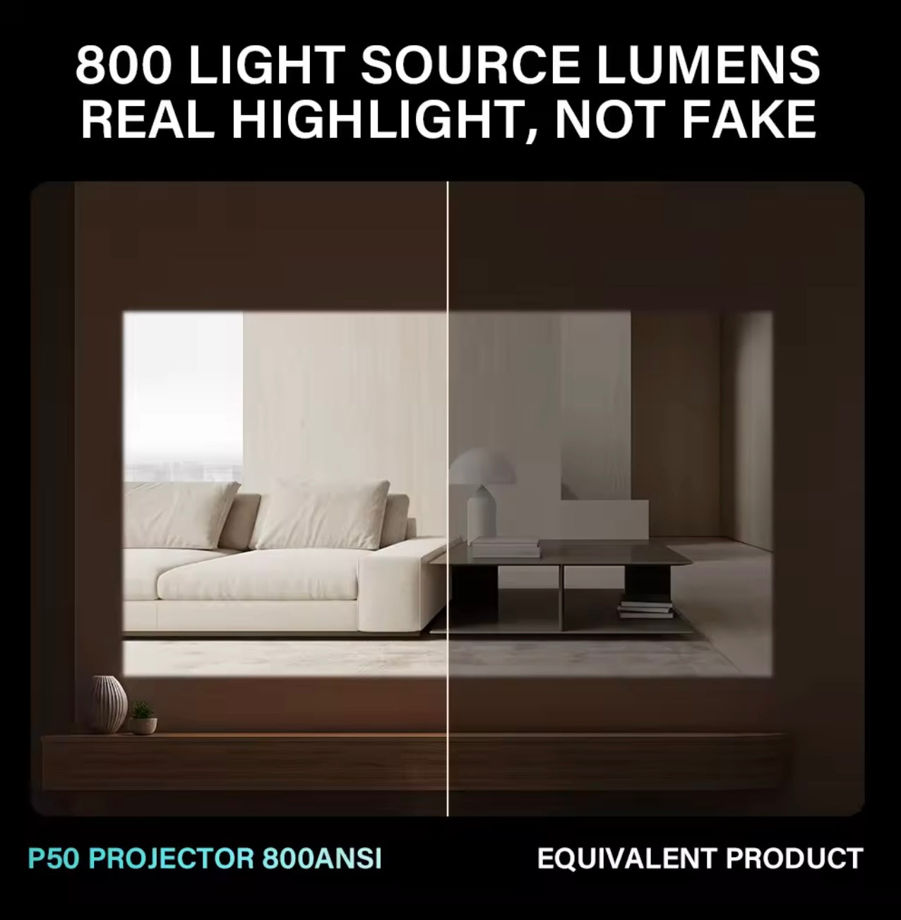 P50 MAX LED Gaming Projector 1080P HD | 4K Support, Auto Focus, 450 Lumens, 2+16GB | Home Theater, TV & Video Game Projector (H713)