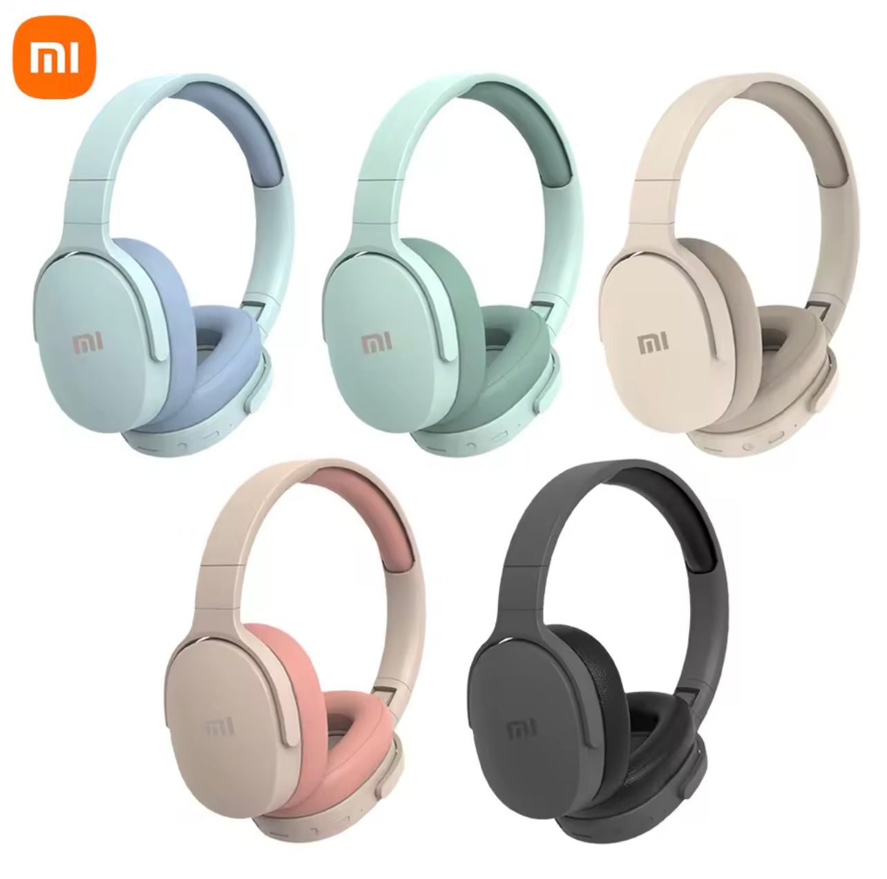 Xiaomi Wireless Bluetooth Headphones – Over-Ear Hi-Fi Stereo, Foldable Lightweight Design, TF Card Support, 3.5mm & Type-C Interface