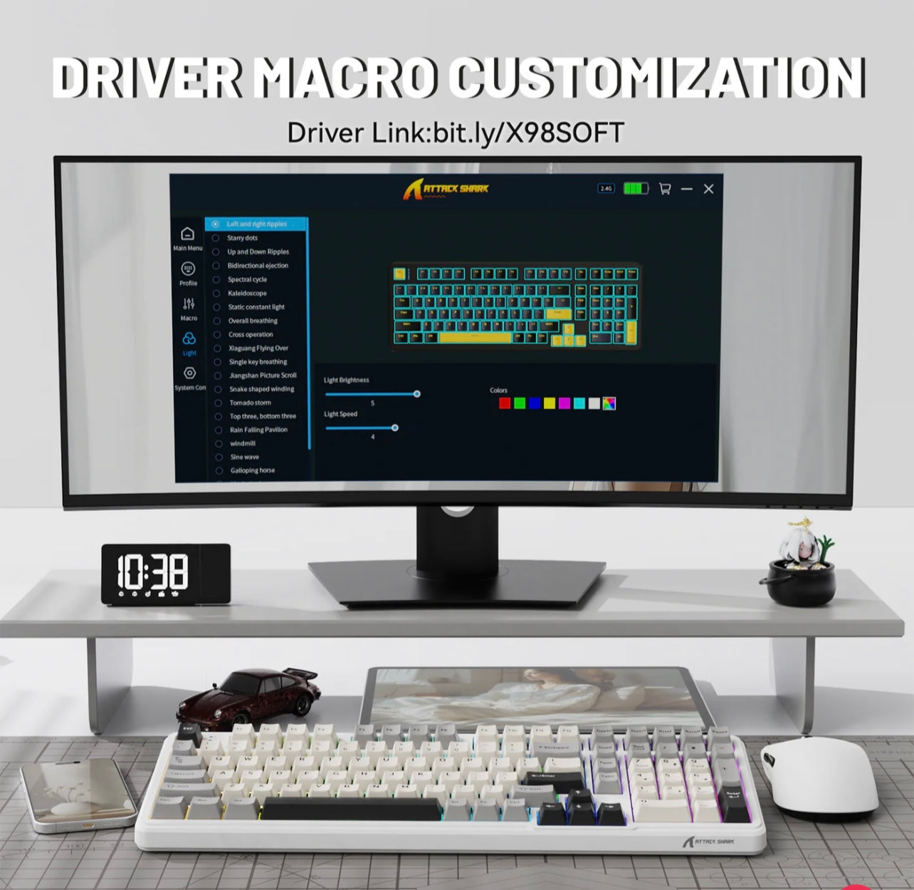 ATTACK SHARK X98 Full-size Wireless Mechanical Keyboard