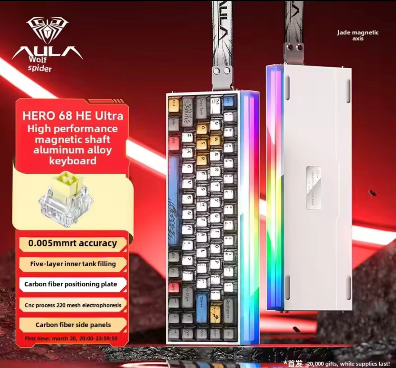 AULA HERO 68 HE Ultra Magnetic Switch Keyboard