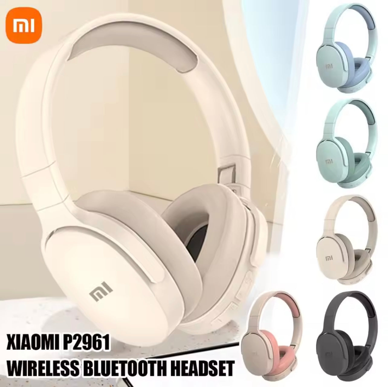 Xiaomi Wireless Bluetooth Headphones – Over-Ear Hi-Fi Stereo, Foldable Lightweight Design, TF Card Support, 3.5mm & Type-C Interface