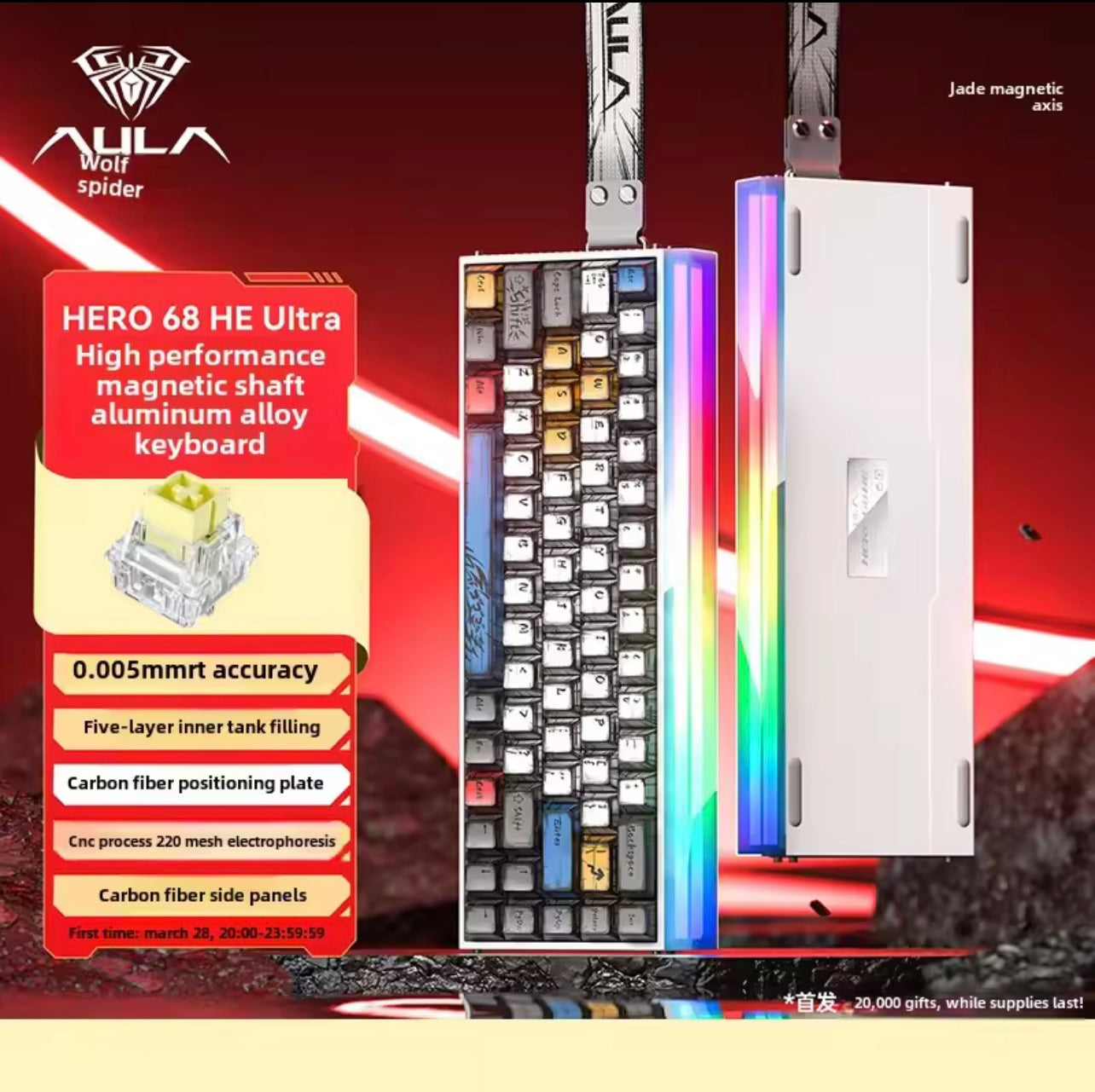 AULA HERO 68 HE Ultra Magnetic Switch Keyboard
