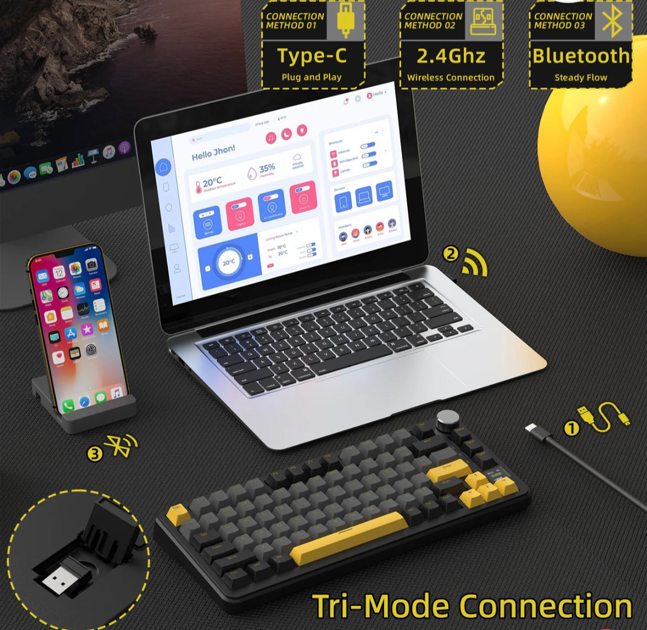 ATTACK SHARK X85PRO Tri-mode Gasket Mechanical Keyboard