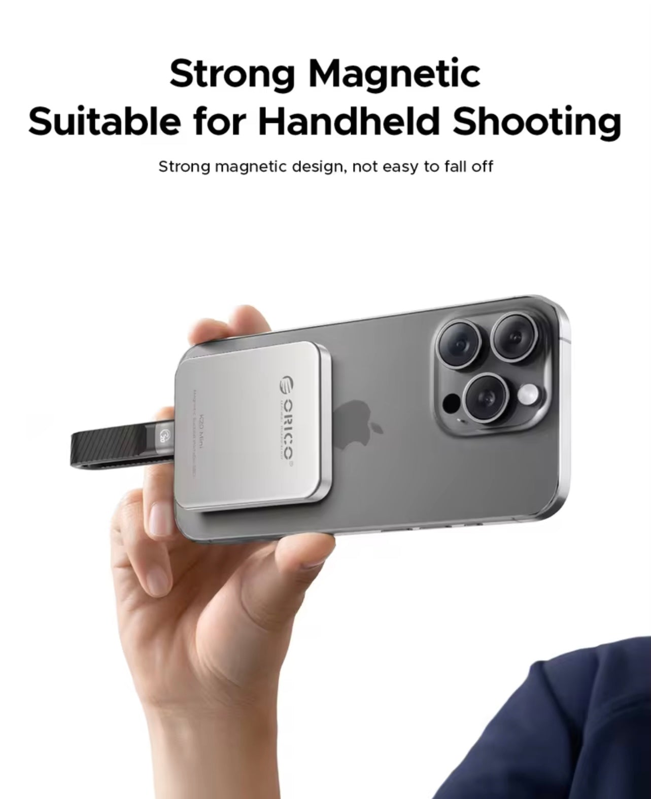 ORICO K20Mini Magnetic External SSD β 2000MB/s Portable Storage for iPhone 16/15 Pro & Pro Max | 4K ProRes HDR Recording Drive