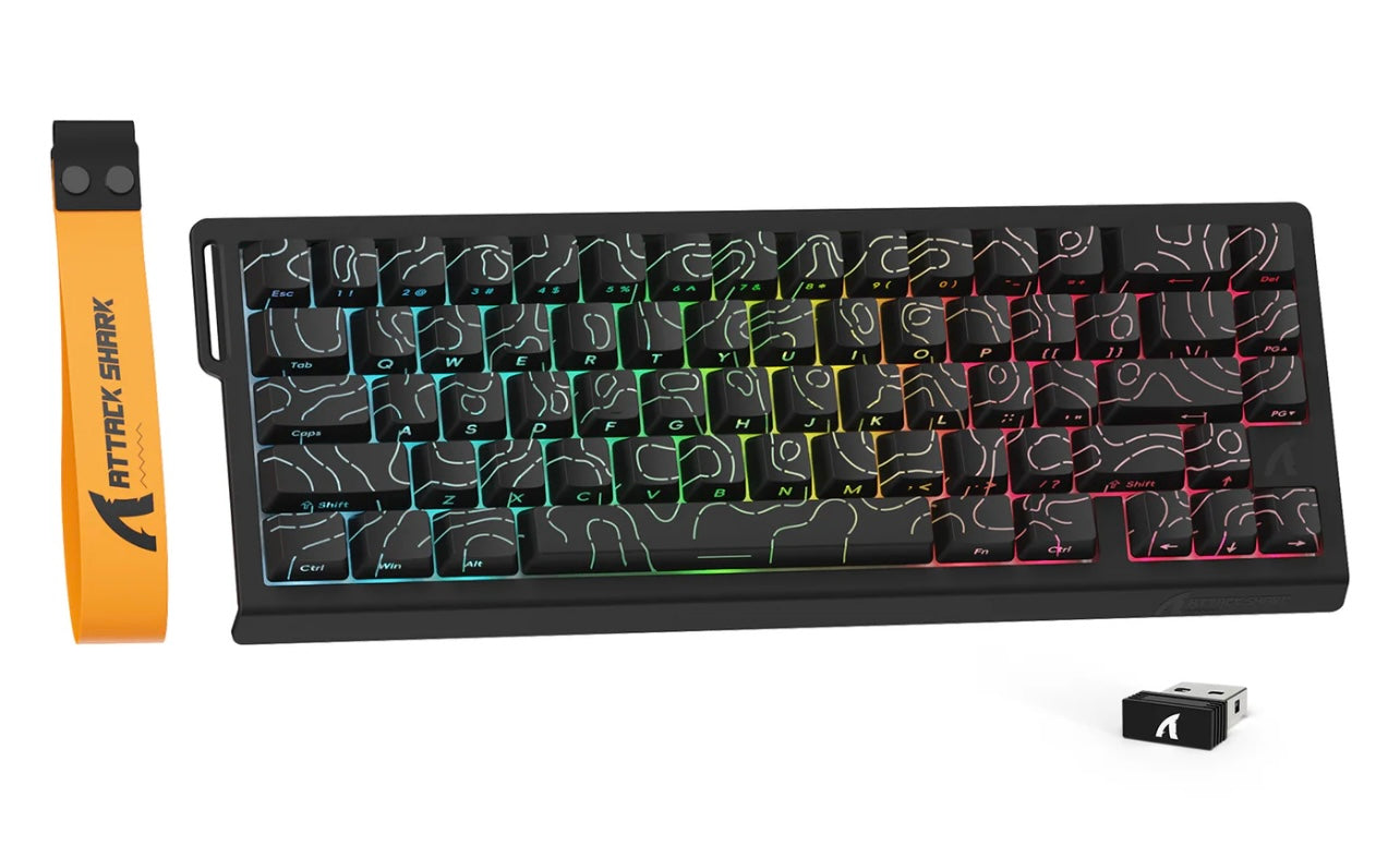 ATTACK SHARK X68 PRO HE Gaming Keyboard 8K Hz RGB Hot-Swap Rapid Trigger
