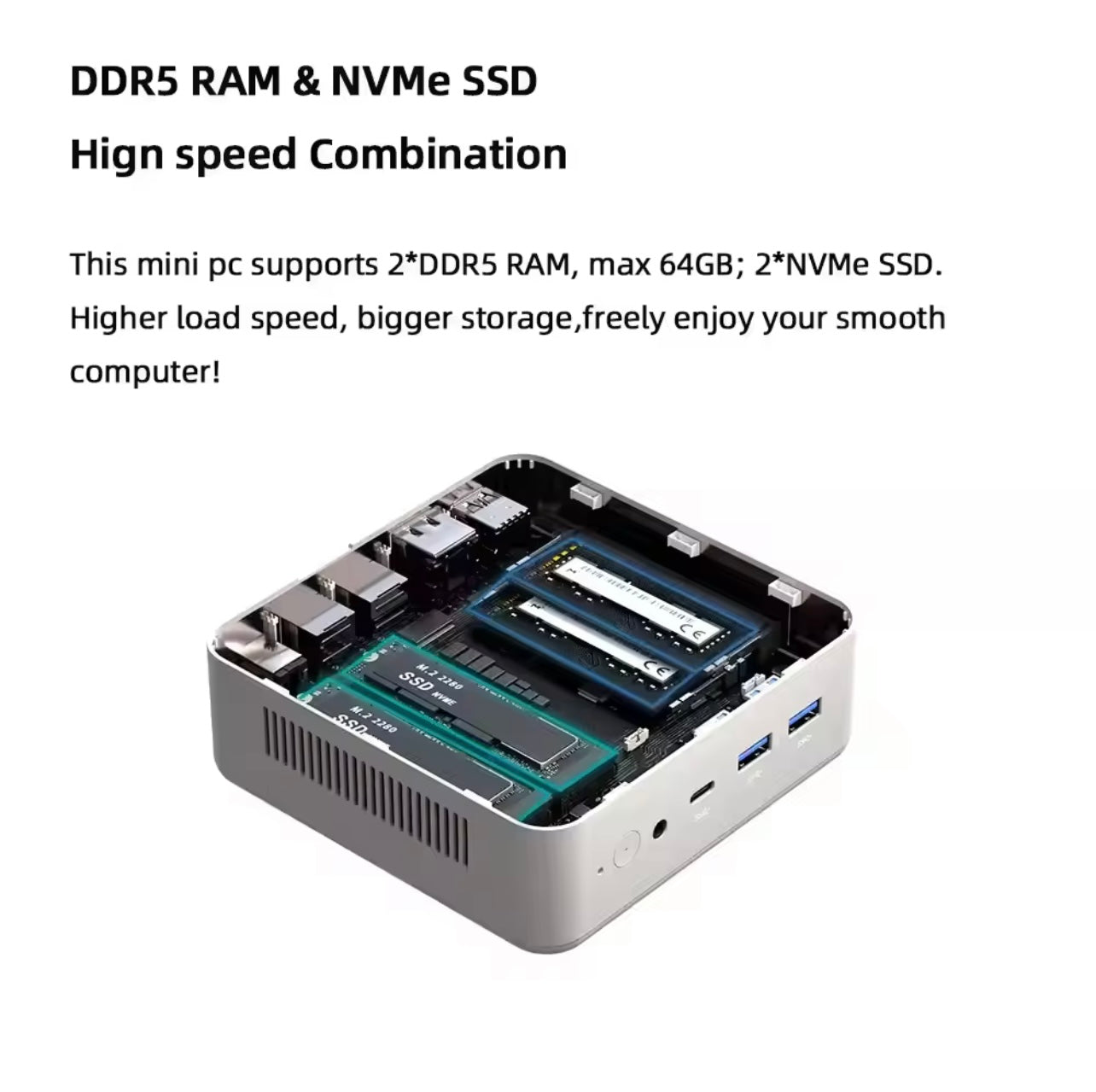 AMD Ryzen 5 6600H Mini PC – Ultra-Compact Power with DDR5 Speed & Thunderbolt 4