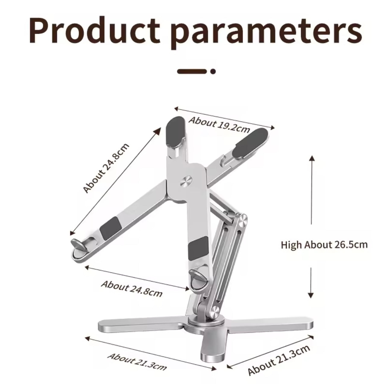 Foldable Laptop Stand with 360° Rotation – Aluminum Alloy Notebook & Tablet Holder