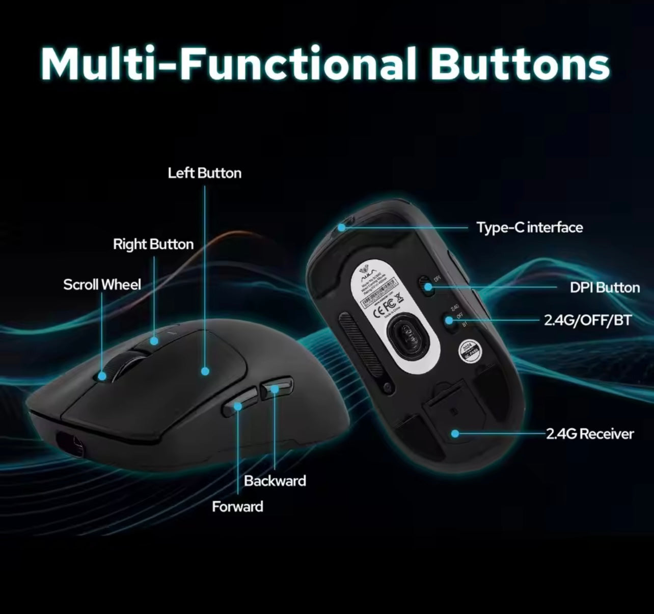 AULA SC680 Three-mode Gaming Mouse