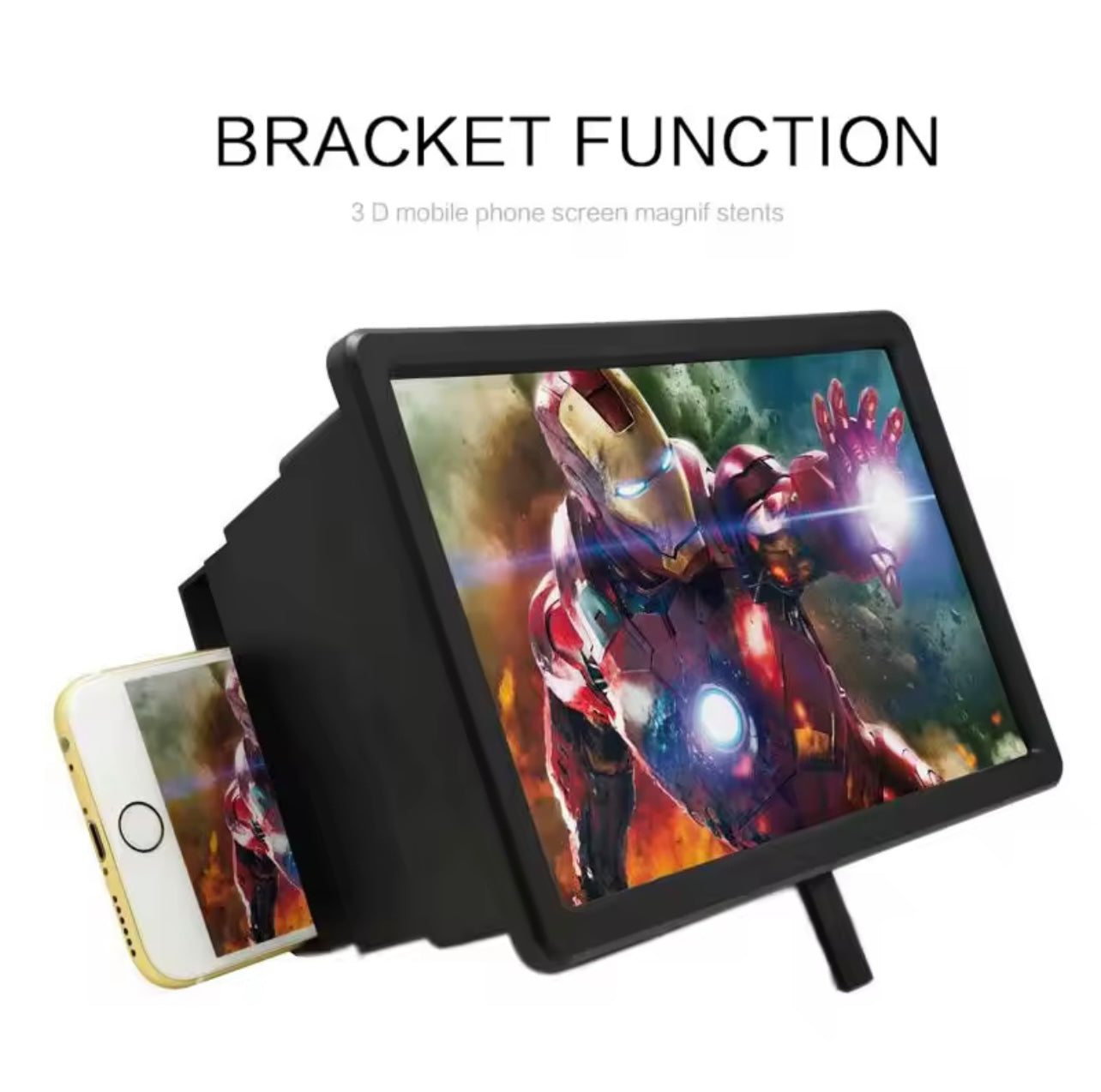 3D Mobile Phone Screen Magnifier – Foldable Desk Holder & Video Amplifier Projector for All Smartphones
