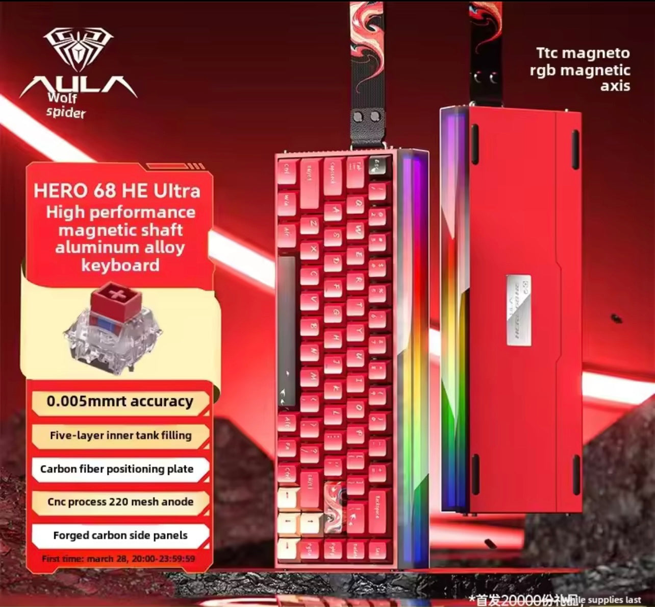 AULA HERO 68 HE Ultra Magnetic Switch Keyboard
