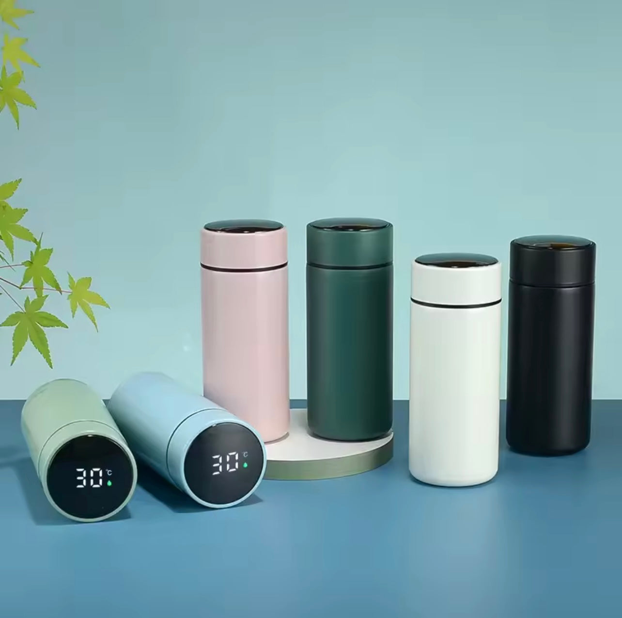 Smart Temperature Display Stainless Steel Water Bottle, Built-in temperature sensor for real-time monitoring, Tea Separation Design, Stainless steel High-quality inner tank for durability and safety, Vacuum Insulation