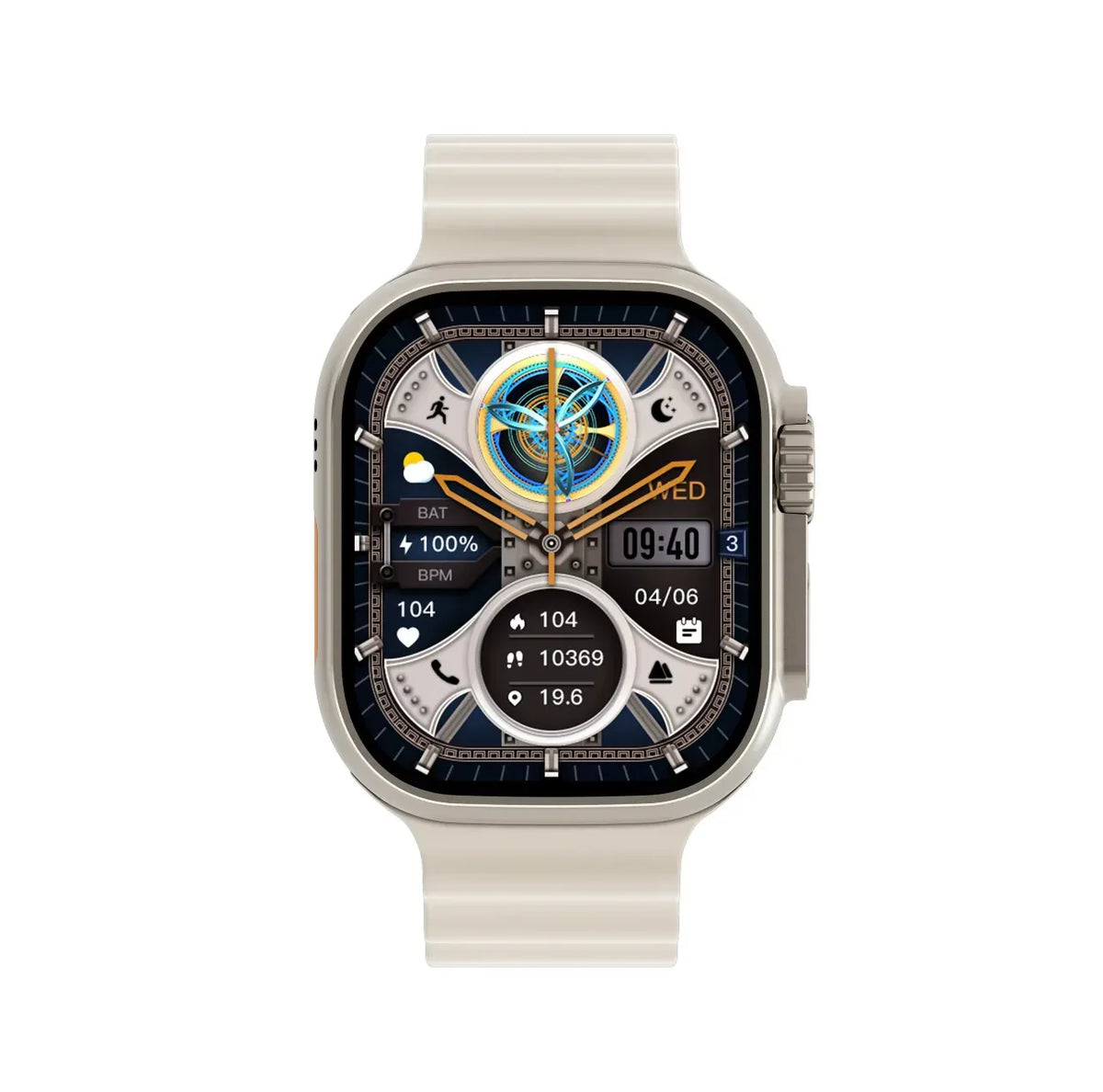 High-Performance Smart Watch for Men and Women - Ultra Thin 2.29 Inch AMOLED, 4G-5G SIM Card, 190° Rotating 8MP HD Camera, Call & SMS Function, Health Tracking, Durable Stainless Steel Case & Silicone Strap - ZeeTec Store