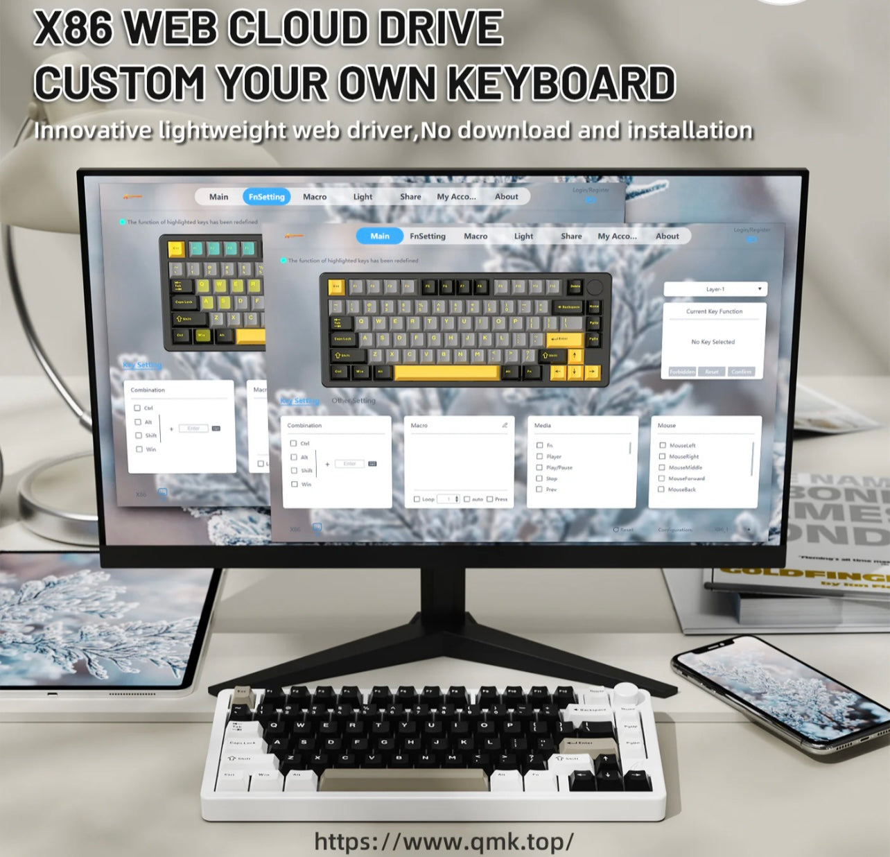 ATTACK SHARK X86 Full Aluminum Keyboard