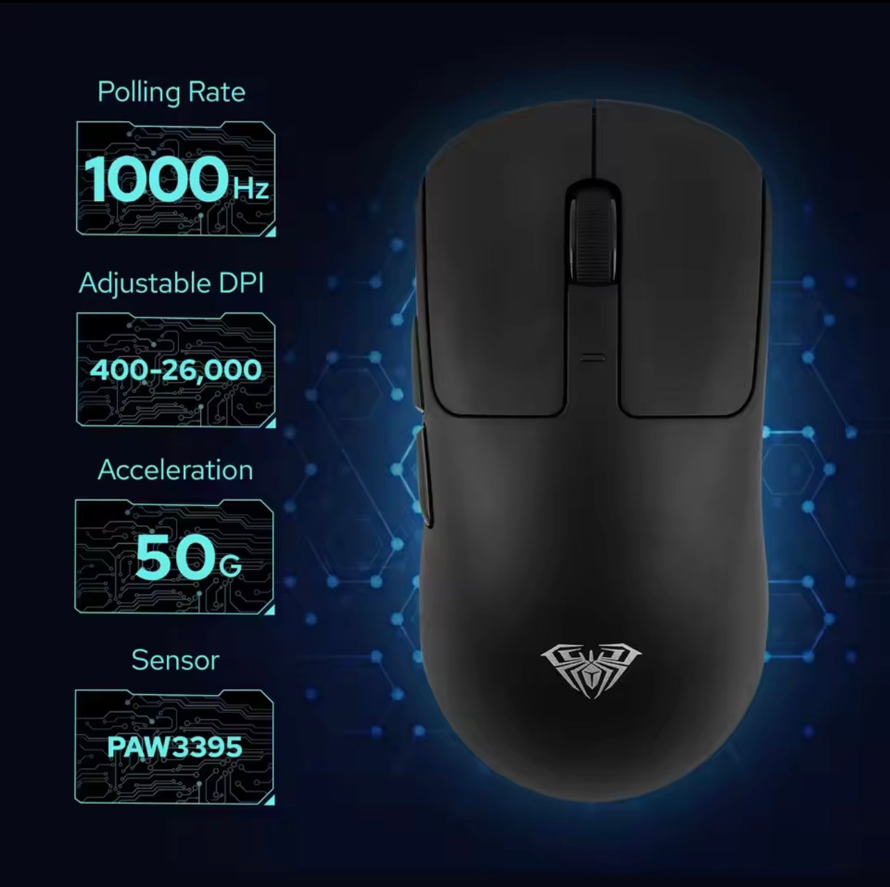 AULA SC680 Three-mode Gaming Mouse