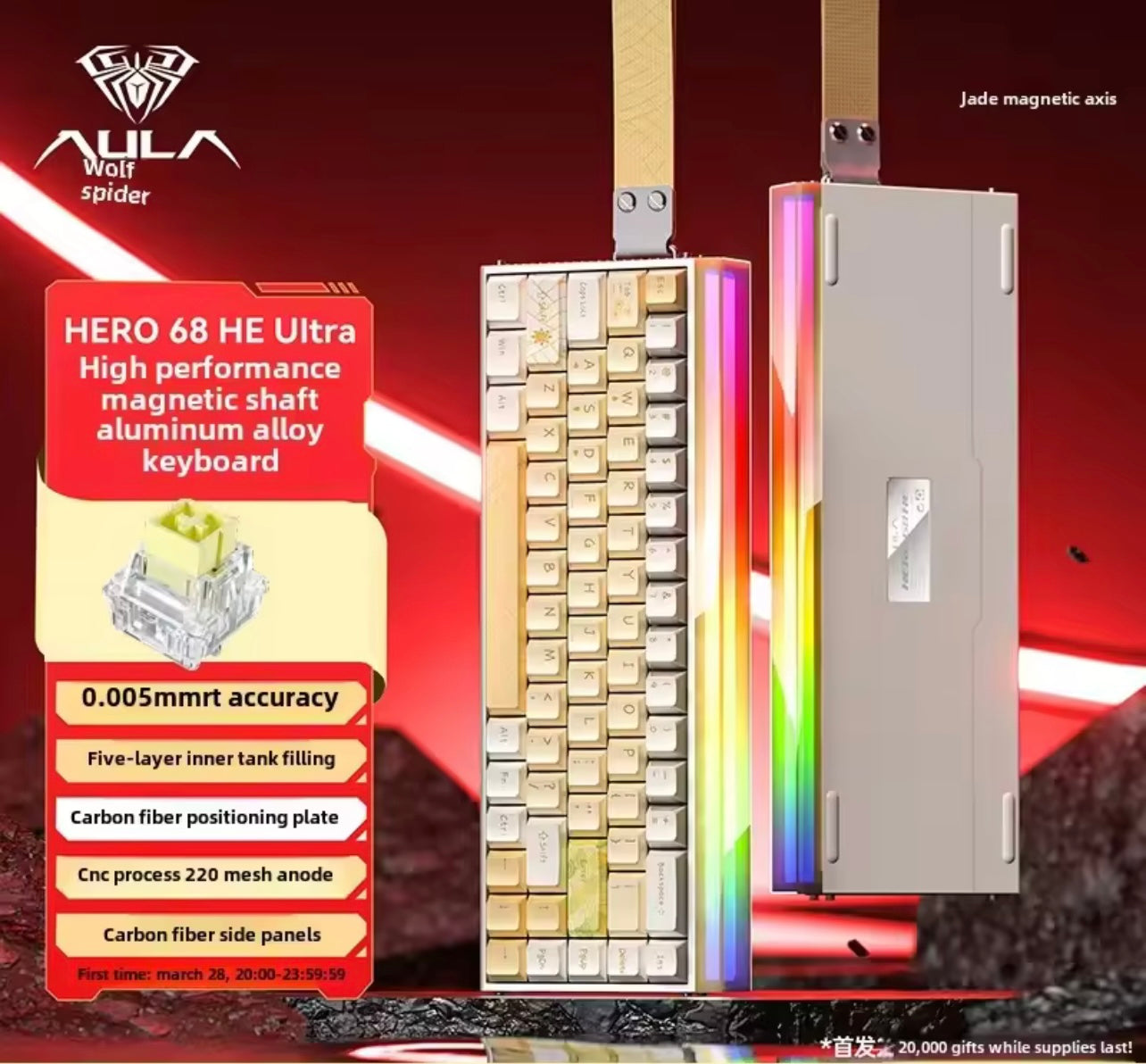 AULA HERO 68 HE Ultra Magnetic Switch Keyboard