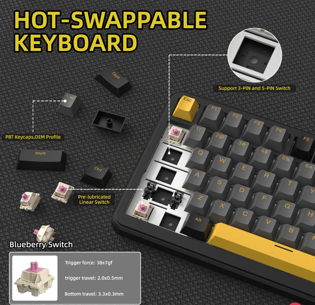 ATTACK SHARK X85PRO Tri-mode Gasket Mechanical Keyboard