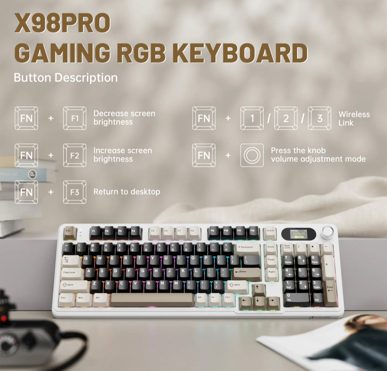 ATTACK SHARK X98PRO Wireless Gaming Keyboard
