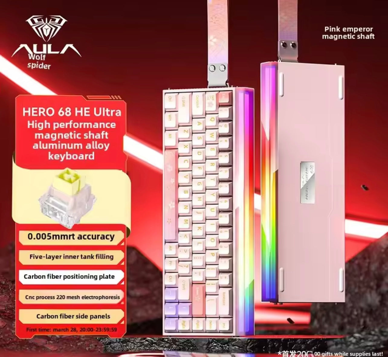 AULA HERO 68 HE Ultra Magnetic Switch Keyboard