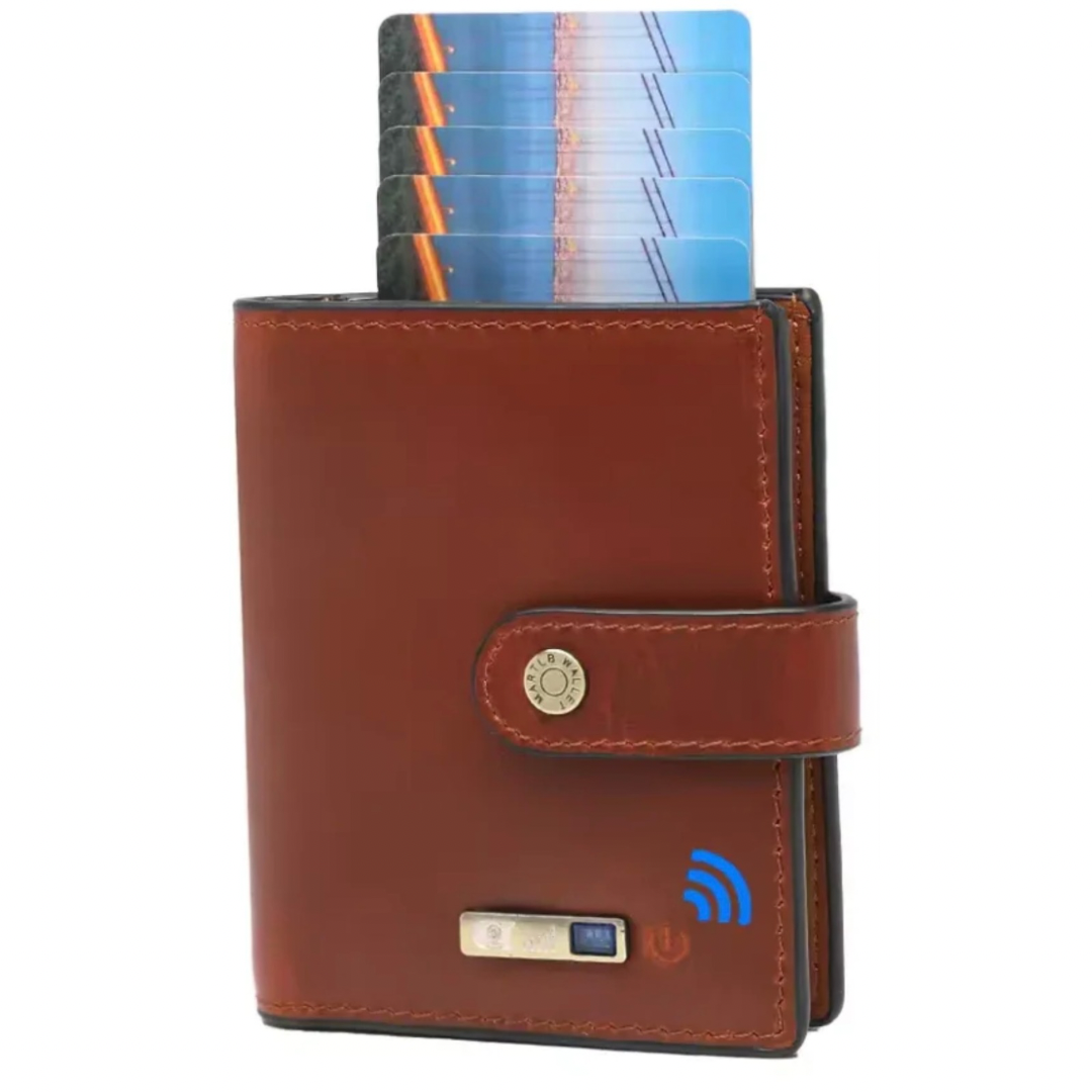 Bluetooth Smart Wallet - Premium Genuine Leather, Anti-Lost & Anti-Theft, Long-Lasting Battery, Works with Android & iOS - ZeeTec Store