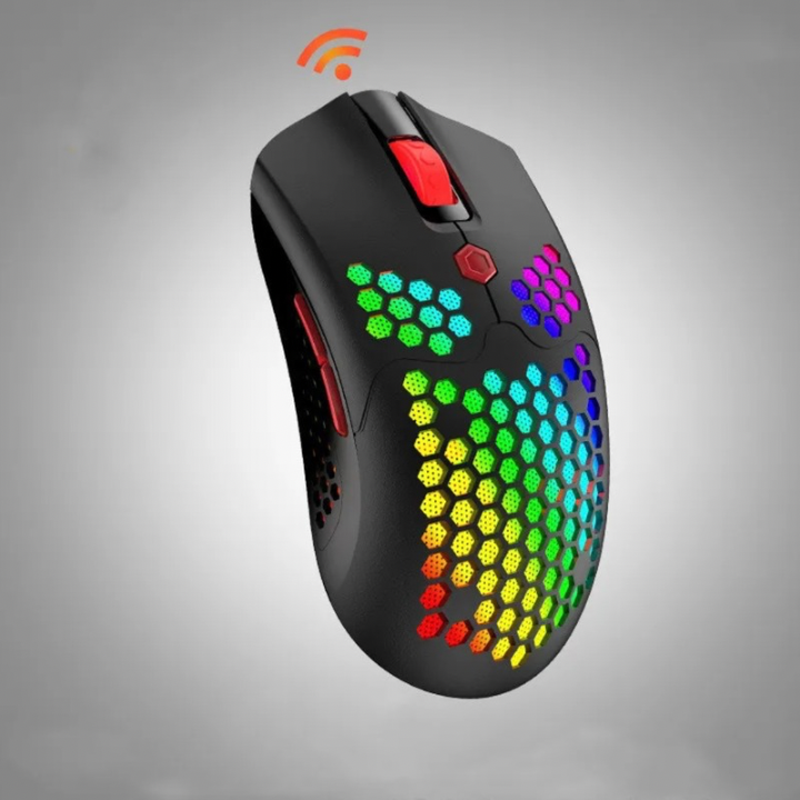Gaming mouse, Wired or wireless option, hole hollow-out light, lightweight esports mouse, Number of keys: 7 (keys), DPI 12000