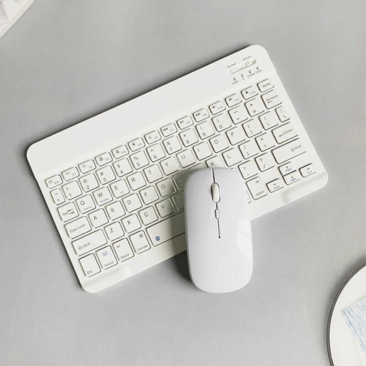 WIRELESS KEYBOARD MOUSE for TABLET ANDROID IOS IPAD RECHARGHABLE SLIM