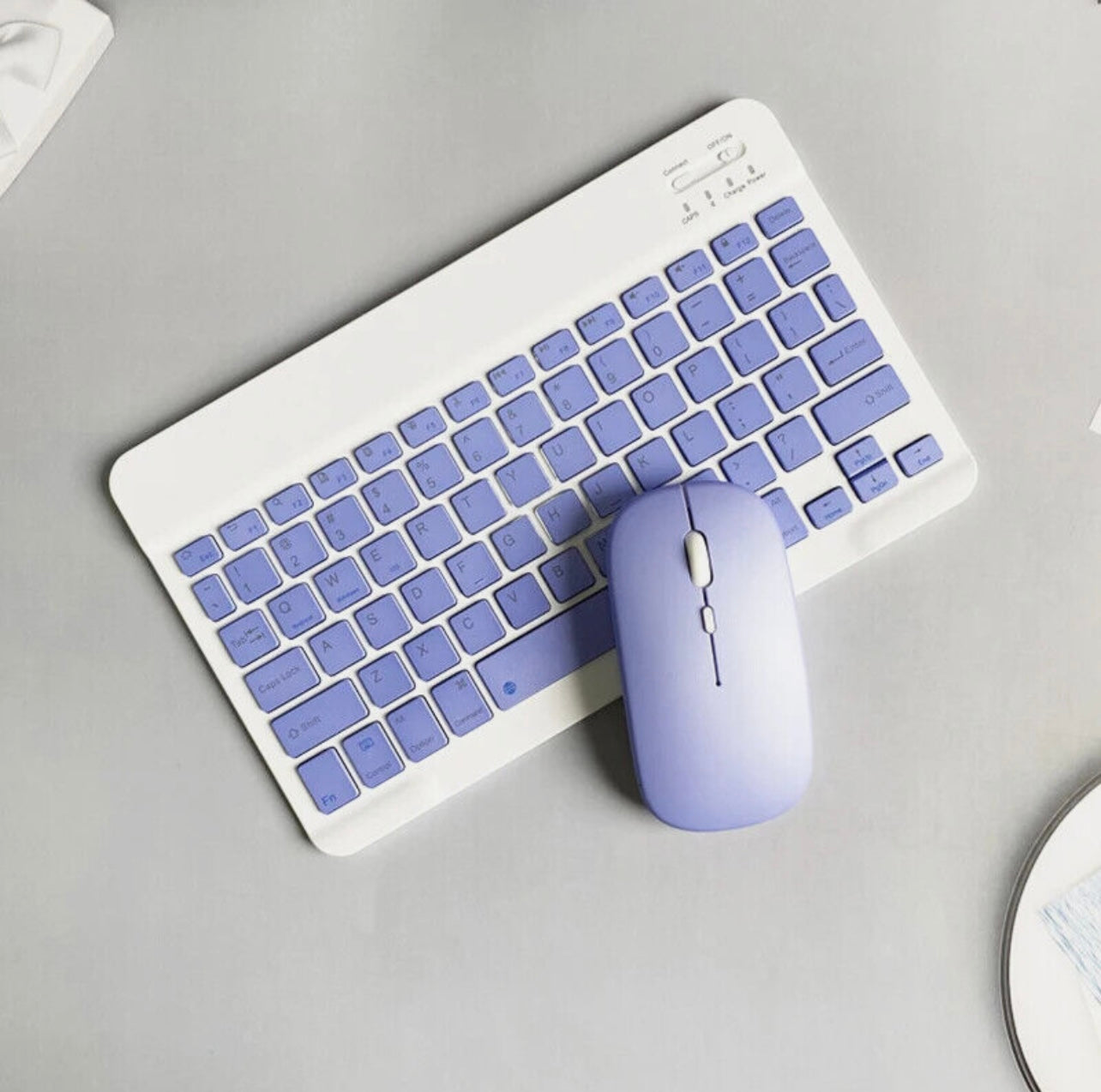 WIRELESS KEYBOARD MOUSE for TABLET ANDROID IOS IPAD RECHARGHABLE SLIM