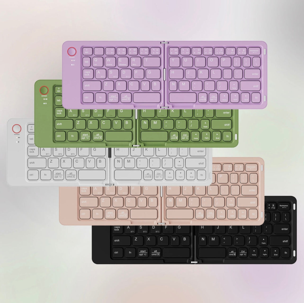 WIRELESS KEYBOARD RECHARGABLE FOLDABLE MINI COLORFUL for PHONE IPAD TABLT PC