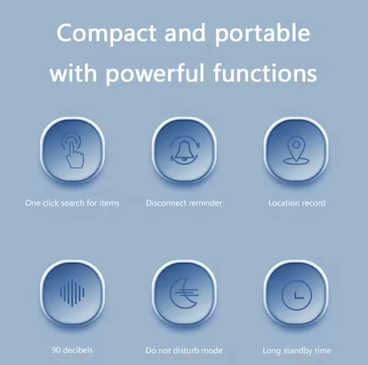 Smart GPS Bluetooth Tracker Key Finder Anti-Lost Device for Pets, Travel & More