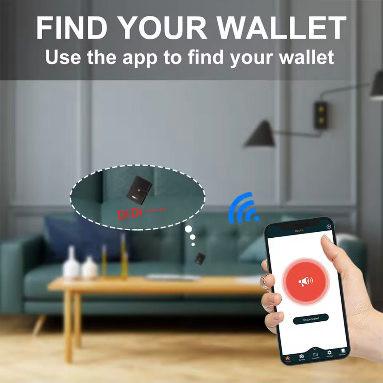 Bluetooth Smart Wallet Finds Phone & Vice Versa | GPS |Anti-Lost, Camera Control