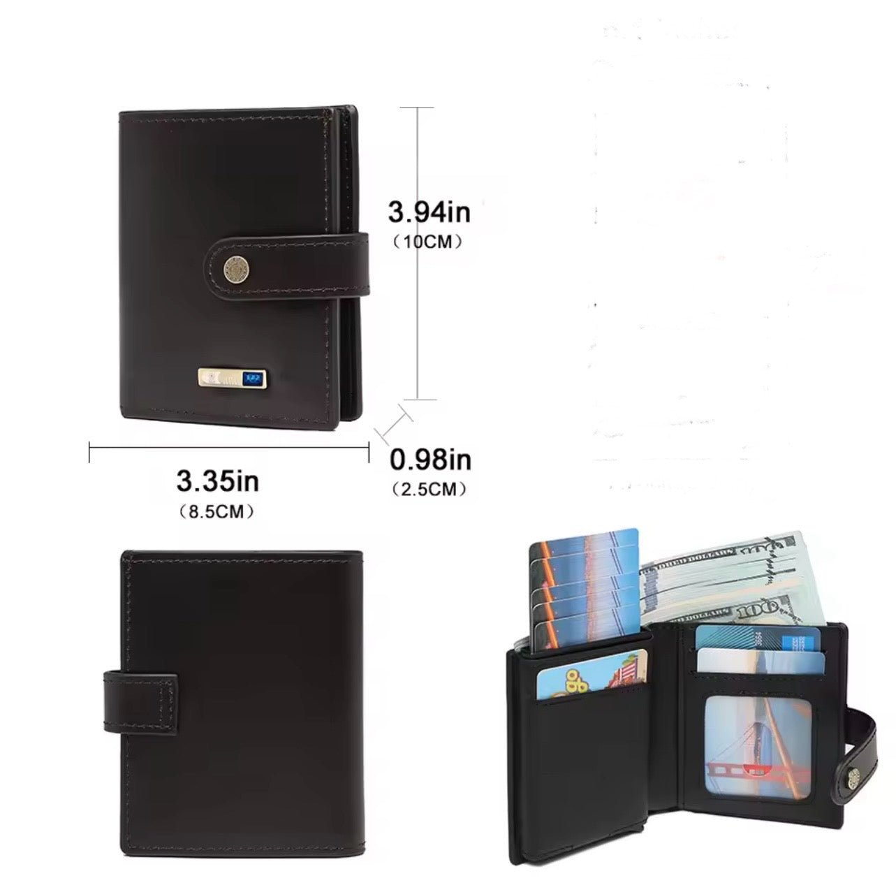 Bluetooth Smart Wallet Finds Phone & Vice Versa | GPS |Anti-Lost, Camera Control