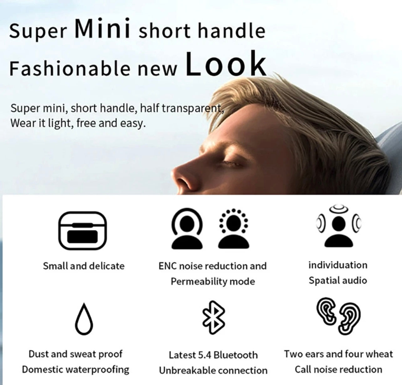 Wireless Earbuds w/ Touch LCD, EQ Control, Super Bass & Surround Sound