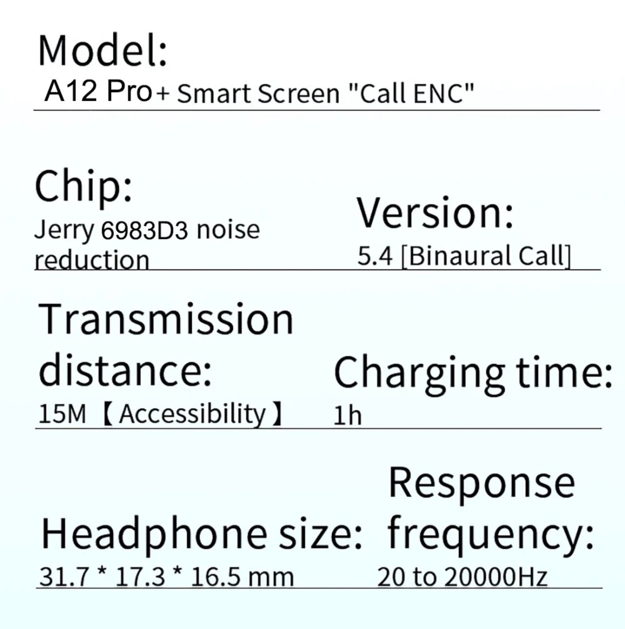 Wireless Earbuds w/ Touch LCD, EQ Control, Super Bass & Surround Sound
