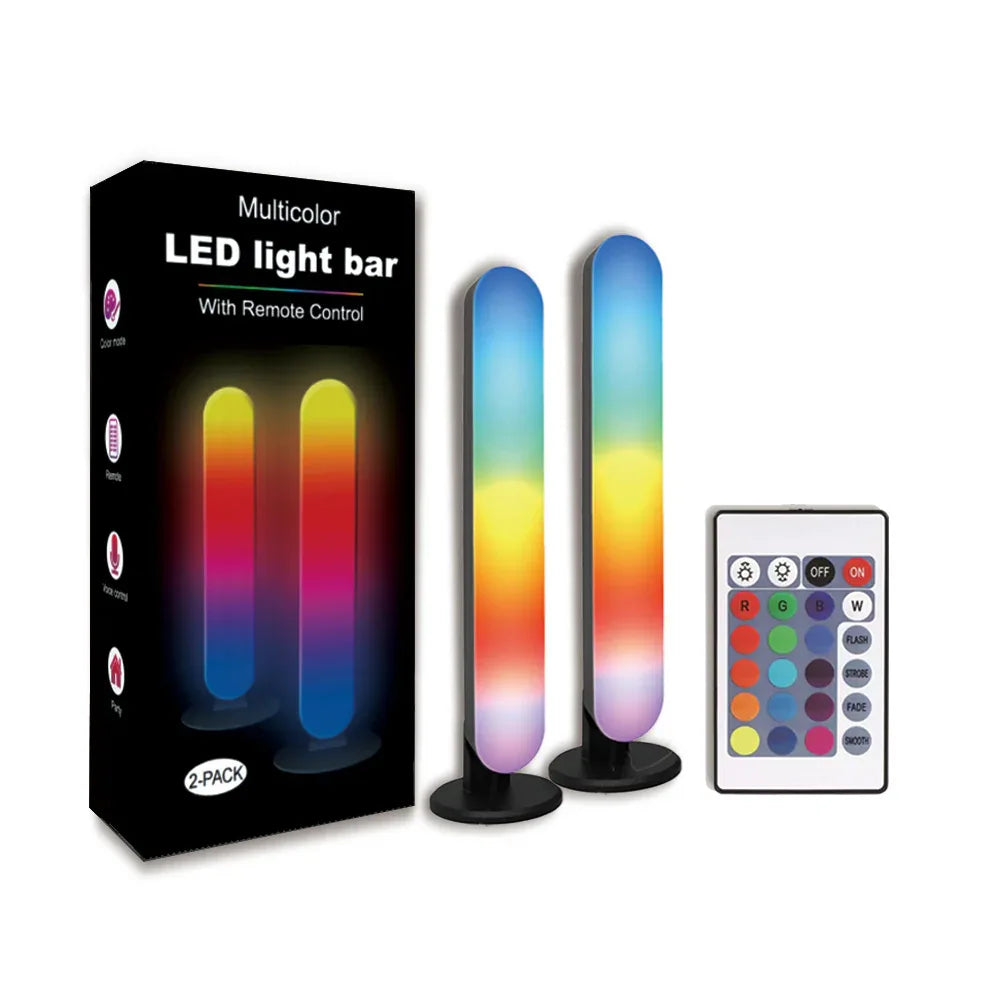 Pickup Light Music Rhythm Lights - RGB USB Rechargeable Light Bar with Remote Control for Christmas Decoration and Desktop Scenarios - ZeeTec Store