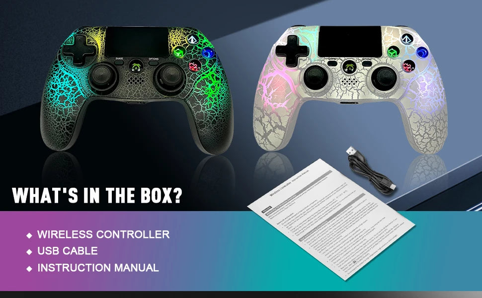 Wireless Controller for PS4/Slim, PS3, iPhone, iPad, iOS, Android, PC β Dual Vib