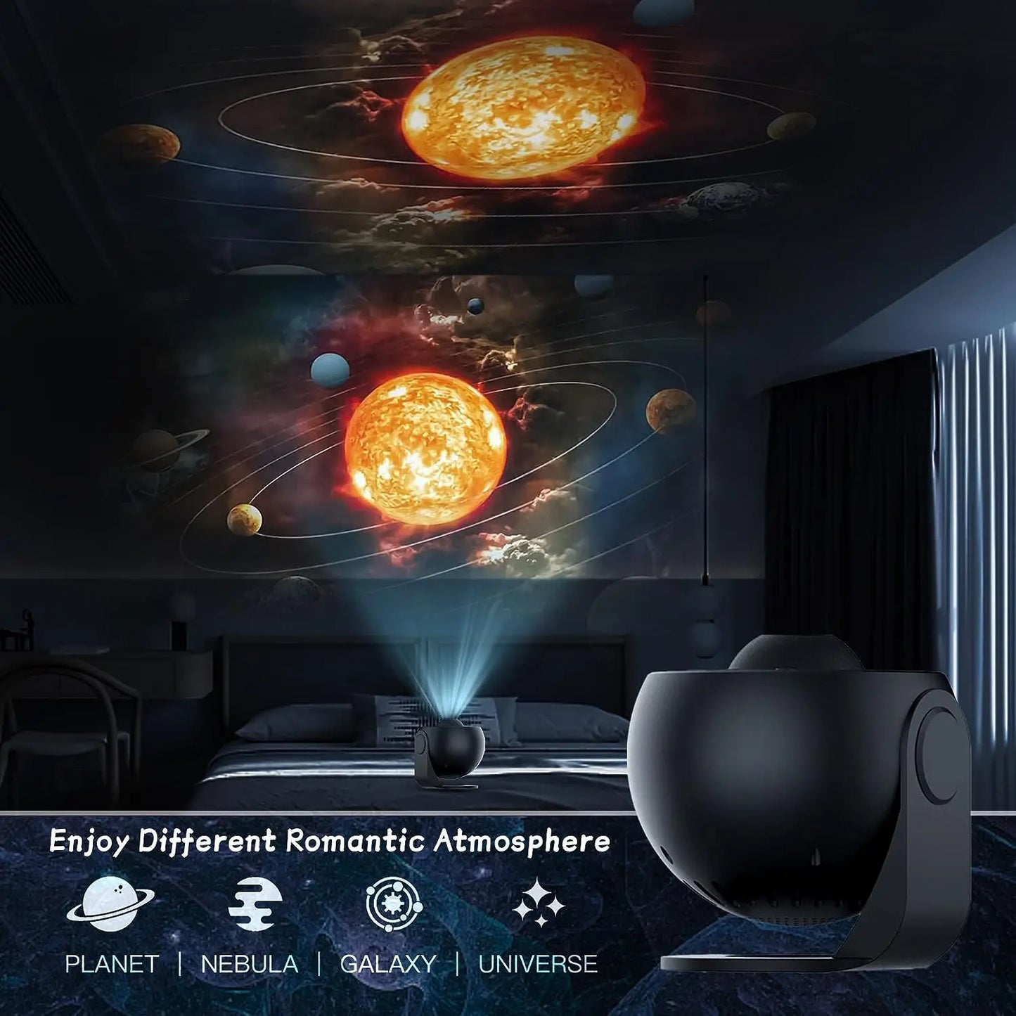 13-in-1 Star Galaxy Projector – Planetarium Aurora Night Light for Bedroom & Rel