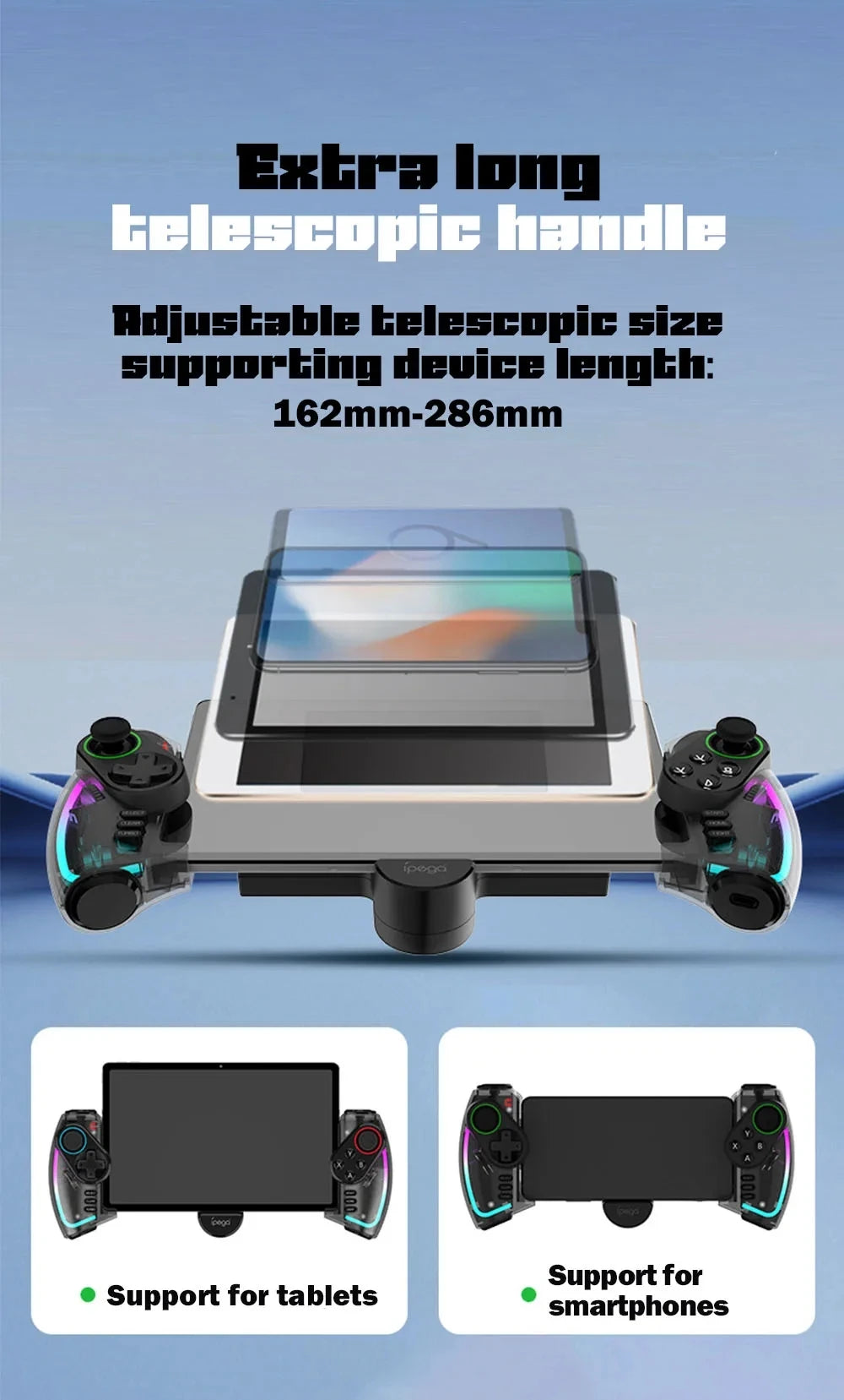 IPEGA BLUETOOTH GAMEPAD STRETCHABLE CONTROLLER - NINTENDO SWITCH ANDROID IOS PC