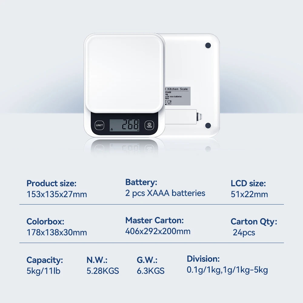 Smart Food Calorie Scale LCD Digital Display with Nutrition App