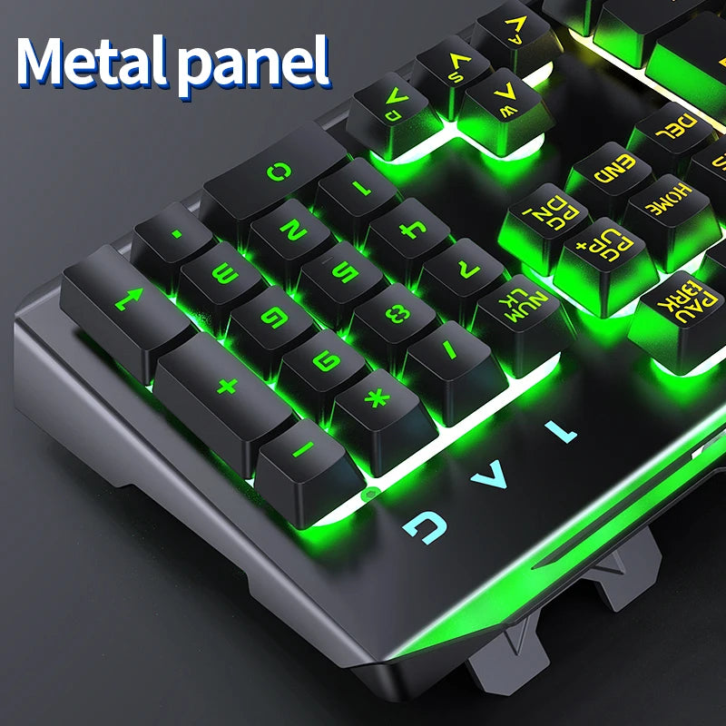RGB Gaming Keyboard Mouse Headset Combo β Wired 3-in-1 USB Set, Backlit, Metal D