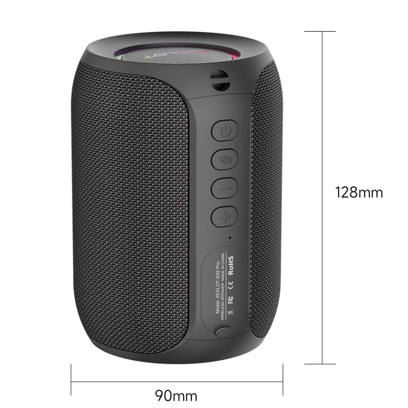 POWERFUL BLUETOOTH SPEAKER, SUPER BASS LED LIGHT SUBWOOFER WATERPROOF SOUND