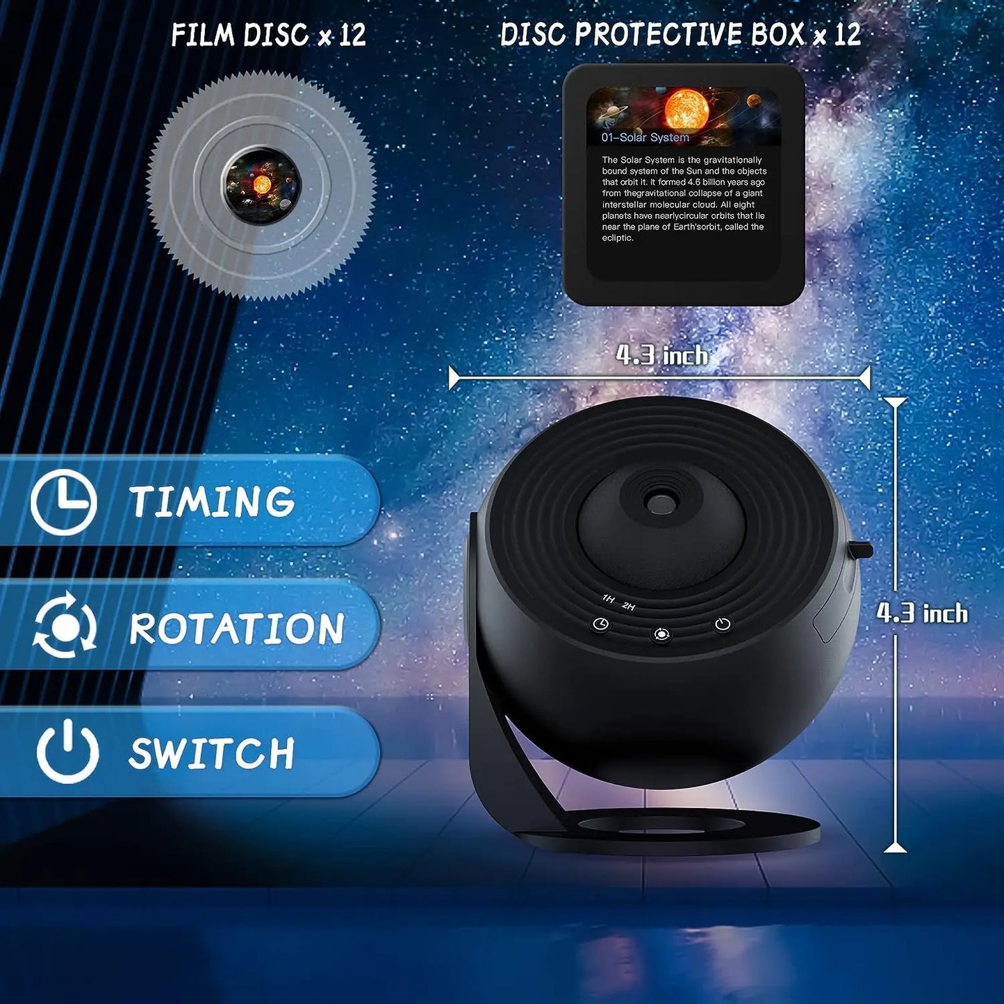 13-in-1 Star Galaxy Projector – Planetarium Aurora Night Light for Bedroom & Rel