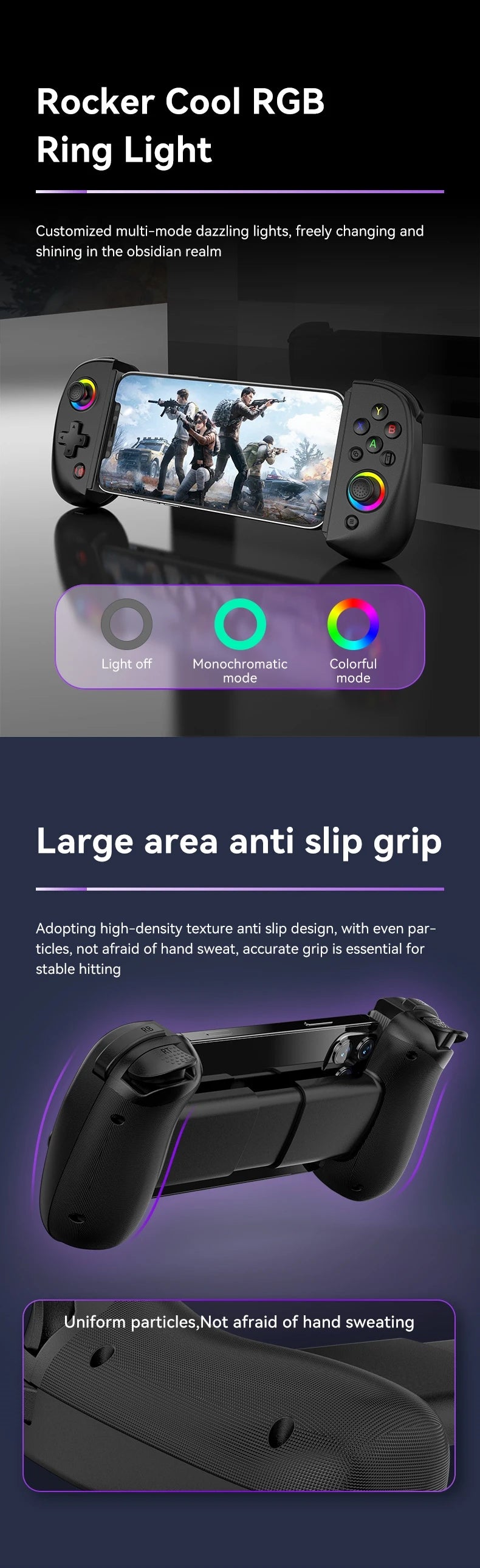 Wireless Mobile Controller Turbo 6-Axis Gyro Vibration for Android iOS PS4 PS3